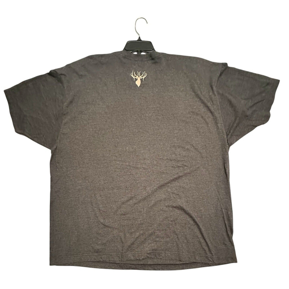 KINGS Mens T-Shirt Gray XXXL / 3X Mountain Goat Skull Horns Ram Short Sleeves - Picture 4 of 14